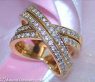 Crossover Diamond Ring in Yellow gold 18k