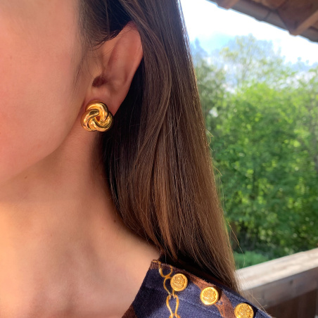 Gold Pur: Fabelhafte Ohrstecker „Goldener Knoten“
