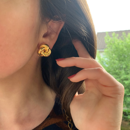Gold Pur: Fabelhafte Ohrstecker „Goldener Knoten“