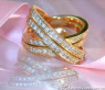 Crossover Diamond Ring in Yellow gold 18k