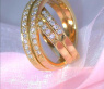 Crossover Diamond Ring in Yellow gold 18k
