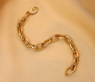 Gold Pur: Glieder Armband „Navette“ in Gelbgold 585