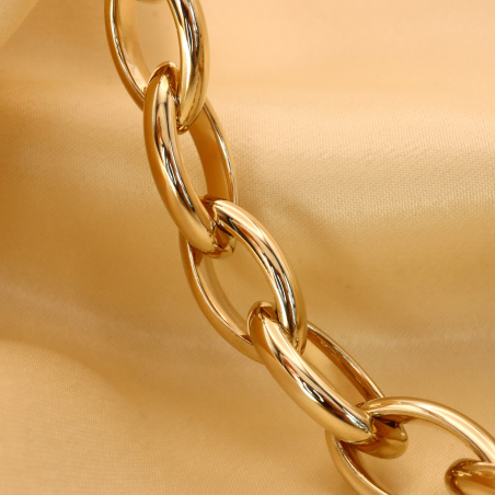 Gold Pur: Glieder Armband „Navette“ in Gelbgold 585