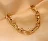 Gold Pur: Glieder Armband „Navette“ in Gelbgold 585