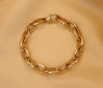 Gold Pur: Glieder Armband „Navette“ in Gelbgold 585