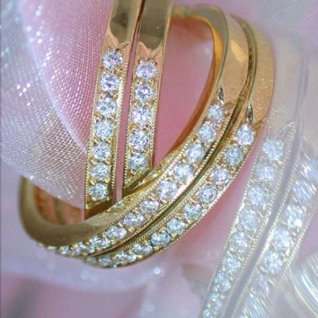Crossover Diamond Ring in Yellow gold 18k