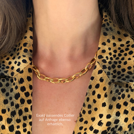 Gold Pur: Glieder Armband „Navette“ in Gelbgold 585