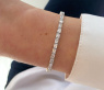 Exquisites Tennis Armband mit Diamanten im Smaragdschliff