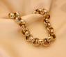 Opulentes Erbs Armband in Gelbgold 585