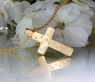 Fabelhaftes Wende Kreuz „2 in 1“ mit Brillanten und Multicolor Saphire