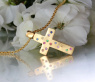 Fabelhaftes Wende Kreuz „2 in 1“ mit Brillanten und Multicolor Saphire
