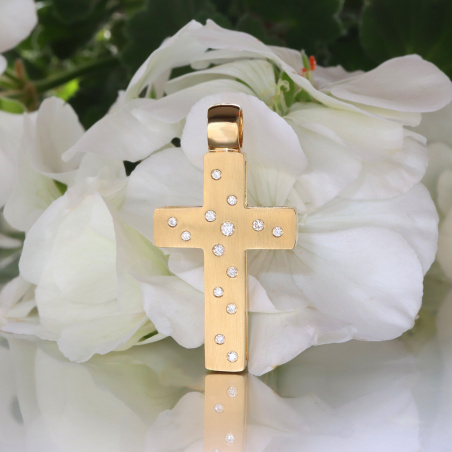 Fabelhaftes Wende Kreuz „2 in 1“ mit Brillanten und Multicolor Saphire
