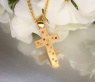 Fabelhaftes Wende Kreuz „2 in 1“ mit Brillanten und Multicolor Saphire