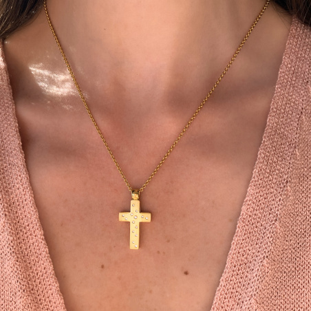 Fabelhaftes Wende Kreuz „2 in 1“ mit Brillanten und Multicolor Saphire