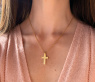 Fabelhaftes Wende Kreuz „2 in 1“ mit Brillanten und Multicolor Saphire
