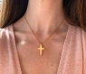 Fabelhaftes Wende Kreuz „2 in 1“ mit Brillanten und Multicolor Saphire