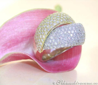 Top-class Diamond Ring in White & Yellow Gold