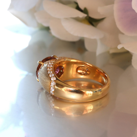 Sensationeller Rosa Turmalin Brillanten Ring "Surprise"