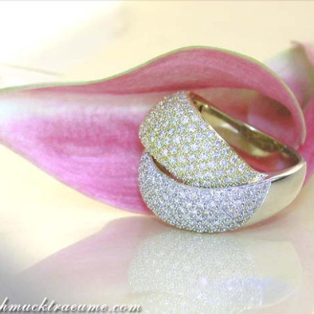 Top-class Diamond Ring in White & Yellow Gold