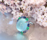 Sensationaller Milky Aquamarin Ring mit Saphiren und Smaragden