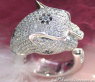 Huge Diamond Panther Ring