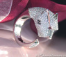 Huge Diamond Panther Ring