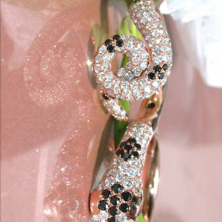 Splendid Diamond Double Snake Ring
