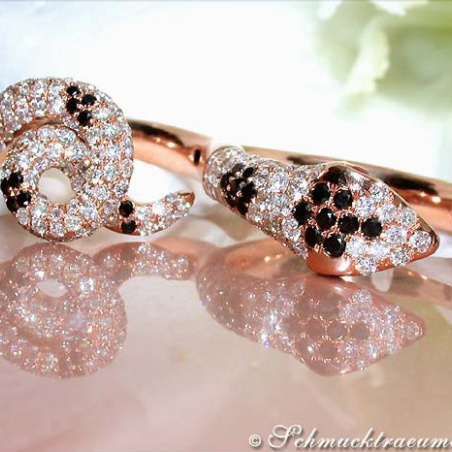 Splendid Diamond Double Snake Ring