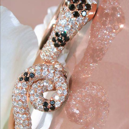 Splendid Diamond Double Snake Ring