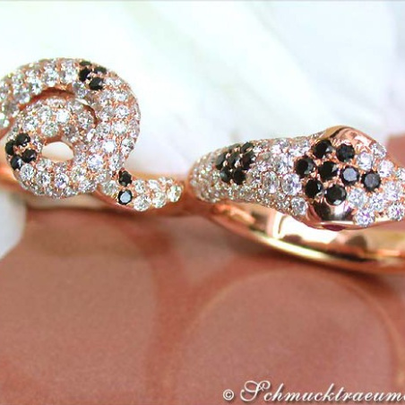 Splendid Diamond Double Snake Ring