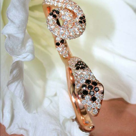 Splendid Diamond Double Snake Ring