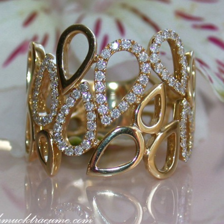 Casual Smart Diamond Pear Style Ring