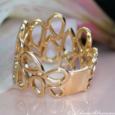 Casual Smart Diamond Pear Style Ring