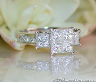 Exquisite Princess Diamond Ring