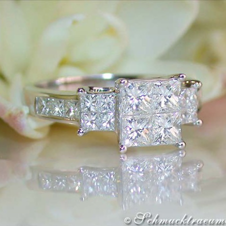 Exquisite Princess Diamond Ring