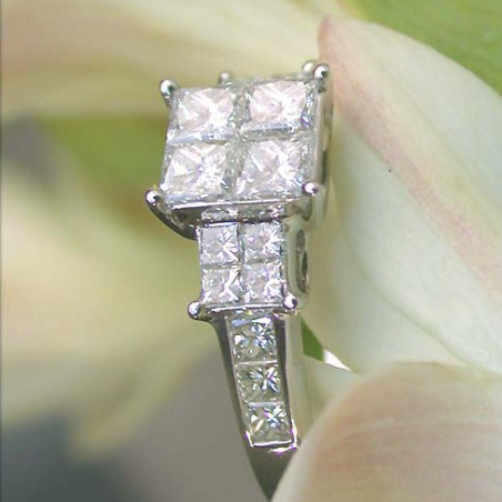 Exquisite Princess Diamond Ring