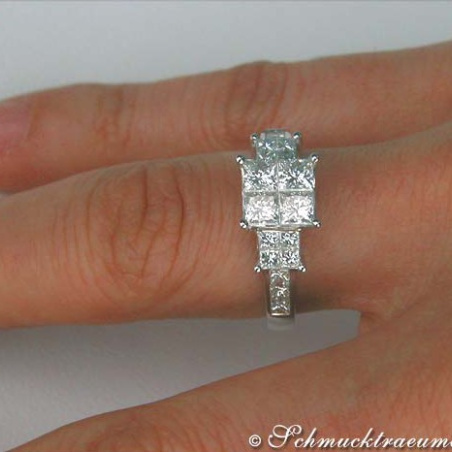 Exquisite Princess Diamond Ring