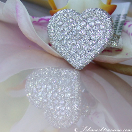 Opulent Diamond Heart Ring (2,36 ct.)
