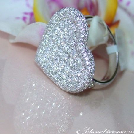 Opulent Diamond Heart Ring (2,36 ct.)