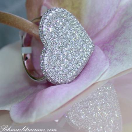 Opulent Diamond Heart Ring (2,36 ct.)