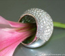Heavy Diamond Pave Ring in White gold 18k