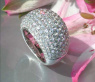 Heavy Diamond Pave Ring in White gold 18k