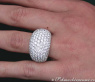 Heavy Diamond Pave Ring in White gold 18k