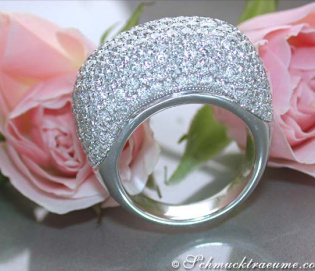 Stately Diamond Dome Ring