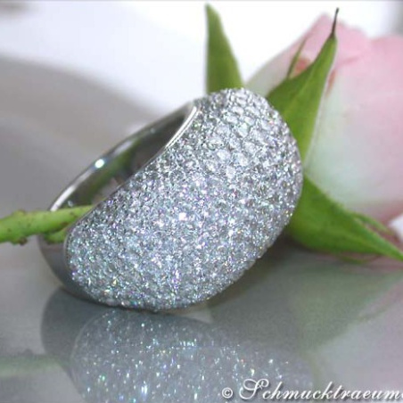 Stately Diamond Dome Ring