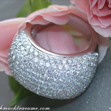 Stately Diamond Dome Ring