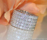 Extra Wide Five Row Diamond Eternity Ring