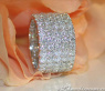 Extra Wide Five Row Diamond Eternity Ring