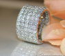 Extra Wide Five Row Diamond Eternity Ring