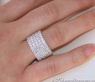 Extra Wide Five Row Diamond Eternity Ring